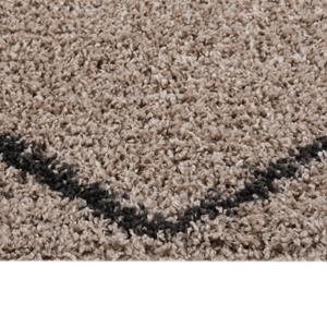 Vidaxl Teppich Shaggy Hochflor Beige Und Anthrazit 80x150 Cm