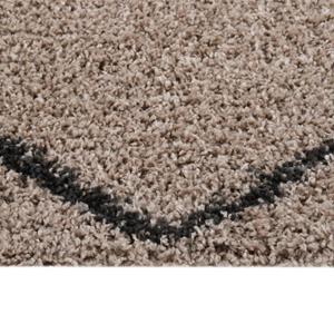 Vidaxl Teppich Shaggy Hochflor Beige Und Anthrazit 140x200 Cm