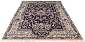 Morgenland Orientteppich Perser - Isfahan - Premium - 235 x 160 cm - dunkelblau, rechteckig, 6 mm Höhe, Wohnzimmer, Handgeknüpft, Einzelstück mit Zertifikat