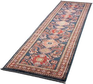 Morgenland Orientteppich Ziegler - Kazak - 298 x 78 cm - blau, rechteckig, 6 mm Höhe, Wohnzimmer, Handgeknüpft, Einzelstück mit Zertifikat