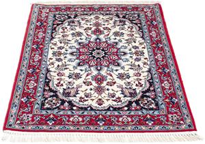 Morgenland Orientteppich Perser - Isfahan - Premium - 115 x 84 cm - rot, rechteckig, 6 mm Höhe, Wohnzimmer, Handgeknüpft, Einzelstück mit Zertifikat