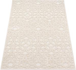 PACO HOME Teppich Cotton 234, rechteckig, 10 mm Höhe, Uni-Farben, Hoch-Tief Effekt, Ornamente, boho