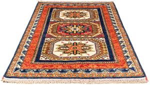 Morgenland Orientteppich Afghan - 185 x 122 cm - dunkelblau, rechteckig, 7 mm Höhe, Wohnzimmer, Handgeknüpft, Einzelstück mit Zertifikat