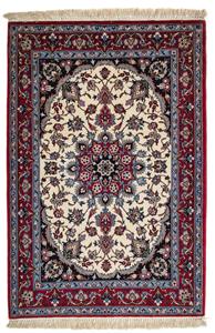 Morgenland Orientteppich Perser - Isfahan - Premium - 120 x 84 cm - dunkelrot, rechteckig, 6 mm Höhe, Wohnzimmer, Handgeknüpft, Einzelstück mit Zertifikat