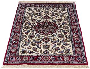 Morgenland Orientteppich Perser - Isfahan - Premium - 102 x 70 cm - dunkelrot, rechteckig, 6 mm Höhe, Wohnzimmer, Handgeknüpft, Einzelstück mit Zertifikat