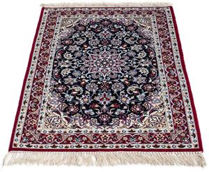 Morgenland Orientteppich Perser - Isfahan - Premium - 104 x 72 cm - dunkelrot, rechteckig, 6 mm Höhe, Wohnzimmer, Handgeknüpft, Einzelstück mit Zertifikat