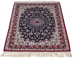 Morgenland Orientteppich Perser - Isfahan - Premium - 104 x 73 cm - dunkelrot, rechteckig, 6 mm Höhe, Wohnzimmer, Handgeknüpft, Einzelstück mit Zertifikat