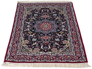 Morgenland Orientteppich Perser - Isfahan - Premium - 105 x 70 cm - dunkelrot, rechteckig, 6 mm Höhe, Wohnzimmer, Handgeknüpft, Einzelstück mit Zertifikat