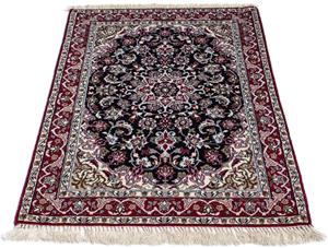 Morgenland Orientteppich Perser - Isfahan - Premium - 107 x 69 cm - dunkelrot, rechteckig, 6 mm Höhe, Wohnzimmer, Handgeknüpft, Einzelstück mit Zertifikat