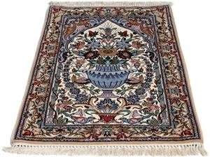 Morgenland Orientteppich Perser - Isfahan - Premium - 108 x 69 cm - mehrfarbig, rechteckig, 6 mm Höhe, Wohnzimmer, Handgeknüpft, Einzelstück mit Zertifikat