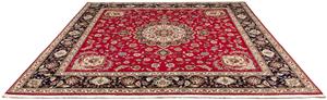 Morgenland Orientteppich Perser - Täbriz - Royal quadratisch - 254 x 254 cm - rot, quadratisch, 7 mm Höhe, Wohnzimmer, Handgeknüpft, Einzelstück mit Zertifikat