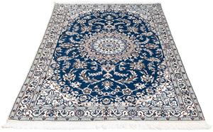 Morgenland Orientteppich Perser - Nain - Royal - 176 x 113 cm - blau, rechteckig, 10 mm Höhe, Wohnzimmer, Handgeknüpft, Einzelstück mit Zertifikat