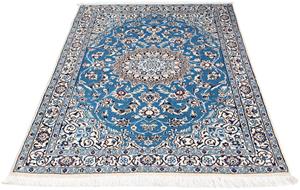 Morgenland Orientteppich Perser - Nain - Royal - 172 x 112 cm - blau, rechteckig, 10 mm Höhe, Wohnzimmer, Handgeknüpft, Einzelstück mit Zertifikat