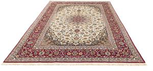 Morgenland Orientteppich Perser - Isfahan - Premium - 308 x 205 cm - rot, rechteckig, 6 mm Höhe, Wohnzimmer, Handgeknüpft, Einzelstück mit Zertifikat