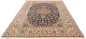 Morgenland Orientteppich Perser - Isfahan - Premium - 300 x 200 cm - dunkelblau, rechteckig, 6 mm Höhe, Wohnzimmer, Handgeknüpft, Einzelstück mit Zertifikat