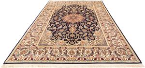 Morgenland Orientteppich Perser - Isfahan - Premium - 327 x 202 cm - dunkelblau, rechteckig, 6 mm Höhe, Wohnzimmer, Handgeknüpft, Einzelstück mit Zertifikat