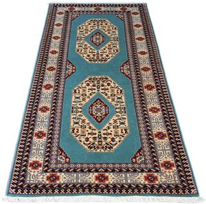 Morgenland Orientteppich Perser - Täbriz - Royal - 190 x 74 cm - blau, rechteckig, 7 mm Höhe, Wohnzimmer, Handgeknüpft, Einzelstück mit Zertifikat