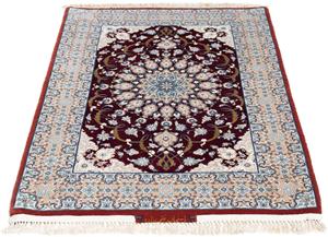 Morgenland Orientteppich Perser - Isfahan - Premium - 119 x 84 cm - dunkelrot, rechteckig, 6 mm Höhe, Wohnzimmer, Handgeknüpft, Einzelstück mit Zertifikat