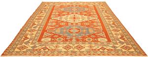 Morgenland Wollteppich Kelim - Oriental - 255 x 208 cm - orange, rechteckig, 4 mm Höhe, Wohnzimmer, Einzelstück