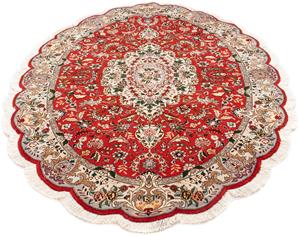 Morgenland Orientteppich Perser - Täbriz - Royal oval - 195 x 130 cm - rot, oval, 7 mm Höhe, Wohnzimmer, Handgeknüpft, Einzelstück mit Zertifikat