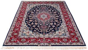 Morgenland Orientteppich Perser - Isfahan - Premium - 197 x 130 cm - dunkelblau, rechteckig, 6 mm Höhe, Wohnzimmer, Handgeknüpft, Einzelstück mit Zertifikat