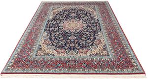 Morgenland Orientteppich Perser - Isfahan - Premium - 220 x 152 cm - dunkelblau, rechteckig, 6 mm Höhe, Wohnzimmer, Handgeknüpft, Einzelstück mit Zertifikat