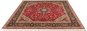 Morgenland Orientteppich Perser - Täbriz - Royal quadratisch - 204 x 203 cm - rot, quadratisch, 7 mm Höhe, Wohnzimmer, Handgeknüpft, Einzelstück mit Zertifikat