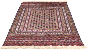 Morgenland Wollteppich Kelim - Oriental - 185 x 120 cm - mehrfarbig, rechteckig, 4 mm Höhe, Wohnzimmer, Einzelstück