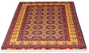 Morgenland Orientteppich Afghan - Buchara - 208 x 90 cm - mehrfarbig, rechteckig, 7 mm Höhe, Wohnzimmer, Handgeknüpft, Einzelstück mit Zertifikat