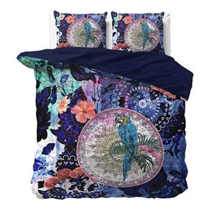 Dreamhouse Bedding Diara dekbedovertrek - 2-persoons (200x200/220 cm + 2 slopen) - Katoen satijn - Blue