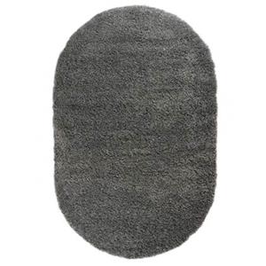 Tapeso Ovaal hoogpolig vloerkleed - Cozy Shaggy - grijs - 100x150 cm -