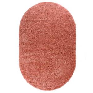 Tapeso Ovaal hoogpolig vloerkleed - Cozy Shaggy - roze - 100x150 cm -