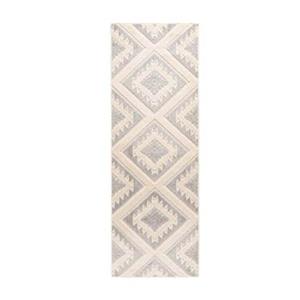 Boho&me Balkonkleed geometrisch - Verano grijs|wit - 80x200 cm - Grijs