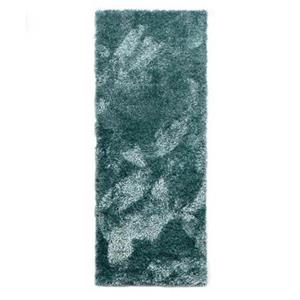 Tapeso Hoogpolige loper Velours - Posh turquoise - 80x200 cm - Blauw