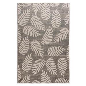 Boho&me Buitenkleed palmbladeren Sunny - donkergrijs - 140x200 cm -