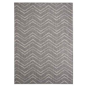 Boho&me Buitenkleed zig zag Summer - blauwgrijs - 160x230 cm - Blauw