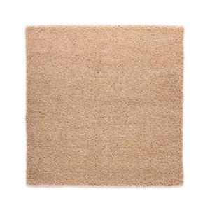 Tapeso Vierkant hoogpolig vloerkleed - Shaggy Grand beige - 160x160 cm