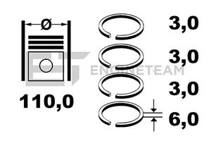 ET Engineteam Kolbenringsatz  R1011100