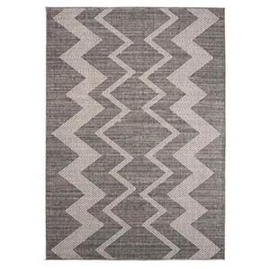 Boho&me Buitenkleed zig zag Sunny - grijs - 160x230 cm - Grijs