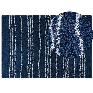 BELIANI Vloerkleed shaggy blauw/wit 160 x 230 cm TASHIR