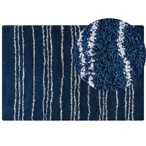 BELIANI Vloerkleed shaggy blauw/wit 200 x 300 cm TASHIR