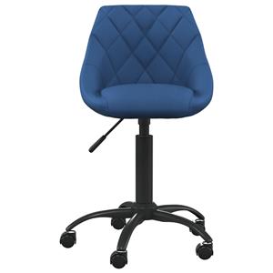 vidaXL Eetkamerstoel fluweel blauw