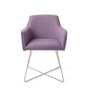 Jesper Home Eetkamerstoel Hofu - Violet Daisy, Cross Steel