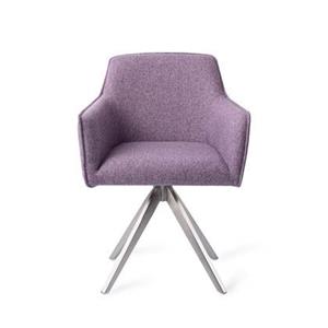 Jesper Home Eetkamerstoel Hofu - Violet Daisy, Turn Steel