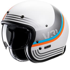 Hjc V31 Byron White Grey MC27 Open Face Helmet