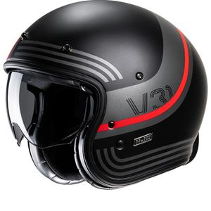 Hjc V31 Byron Black Red MC1Sf Open Face Helmet