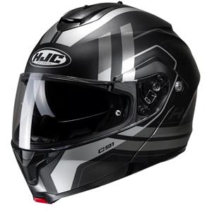 Hjc C91 Octo Black Grey Mc5Sf Modular Helmet