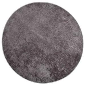 VidaXL Vloerkleed wasbaar anti-slip Ã¸120 cm grijs