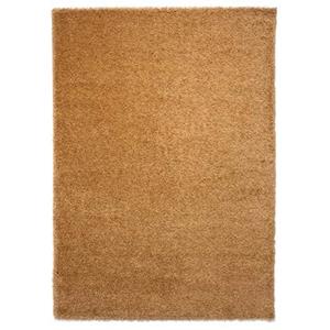 Tapeso Hoogpolig vloerkleed shaggy Trend effen - goud - 300x400 cm -