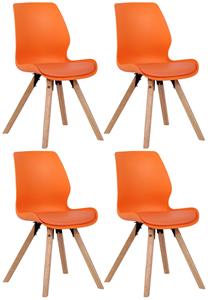 CLP 4er Set Stuhl Luna Kunststoff Orange